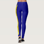 Blue Nebraska State Goldenrod Flower Leggings (Achterkant)