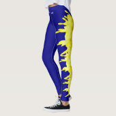 Blue Nebraska State Goldenrod Flower Leggings (Links)