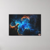Blue Nebula Clouds AI Concept Art van Xzendor7 Canvas Afdruk (Voorkant)