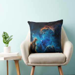 Blue Nebula Clouds AI Concept Art van Xzendor7 Kussen