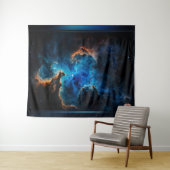 Blue Nebula Clouds AI Concept Art van Xzendor7 Wandkleed (In Situ (horizontaal))