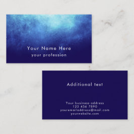 Blue Nebula Custom Text Cool Modern Professional Visitekaartje
