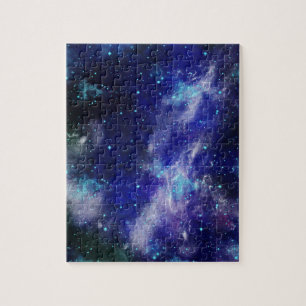 Blue Nebula Galaxy Waterverf Jigsaw Puzzel