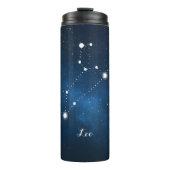 Blue Nebula Leo Zodiac Sign Thermosbeker (Voorkant)