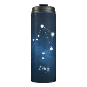 Blue Nebula Libra Zodiac Sign Thermosbeker (Voorkant)