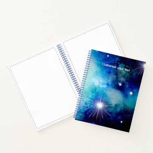 Blue Nebula Note Book Journal Sketchbook Notitieboek (Binnen)