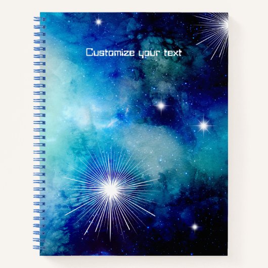 Blue Nebula Note Book Journal Sketchbook Notitieboek (Voorkant)