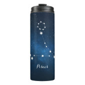 Blue Nebula Pisces Zodiac Sign Thermosbeker (Voorkant)