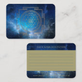 Blue Nebula Sri Yantra - Visitekaartje (Voorkant / Achterkant)