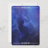 Blue Nebula Wedding Uitnodiging (Achterkant)