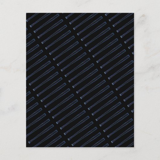 Blue Neon Baseball Bat, honkbalkamp Adverteren Flyer (Achterkant)