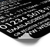 Blue Neon Baseball Bat, honkbalkamp Adverteren Poster (Hoek)