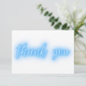 Blue Neon Bedankt Trendy (Staand voorkant)
