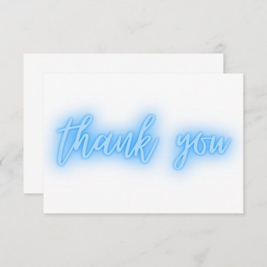 Blue Neon Bedankt Trendy (Voorkant / Achterkant)
