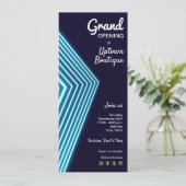 Blue Neon Business Kaart (Staand voorkant)