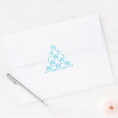 Blue Neon Dog Paw Print Patroon Sticker (Envelop)