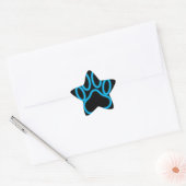Blue Neon Dog Paw Print Ster Sticker (Envelop)