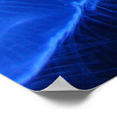 Blue Neon Jellyfish Poster (Hoek)