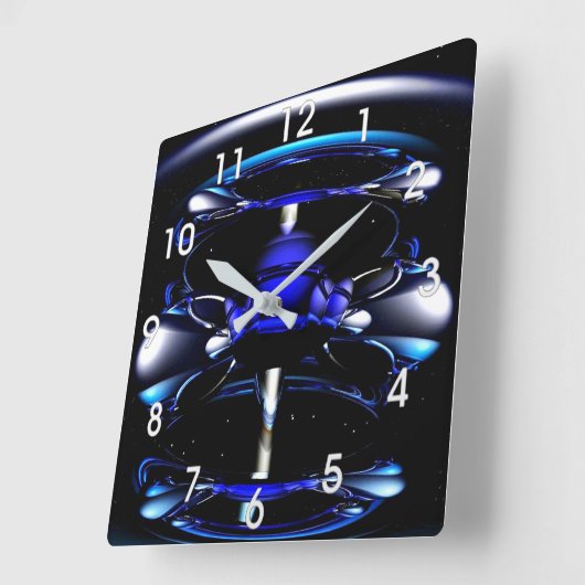 blue neon klok (Hoek)