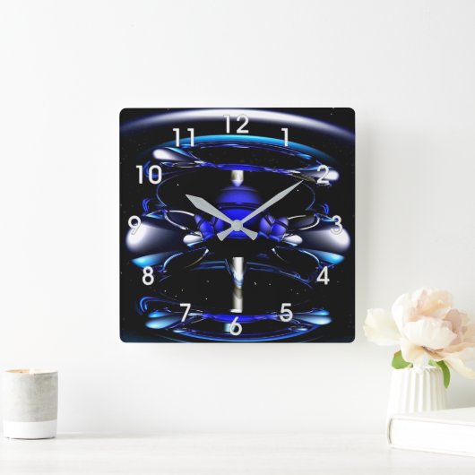 blue neon klok (Huis)