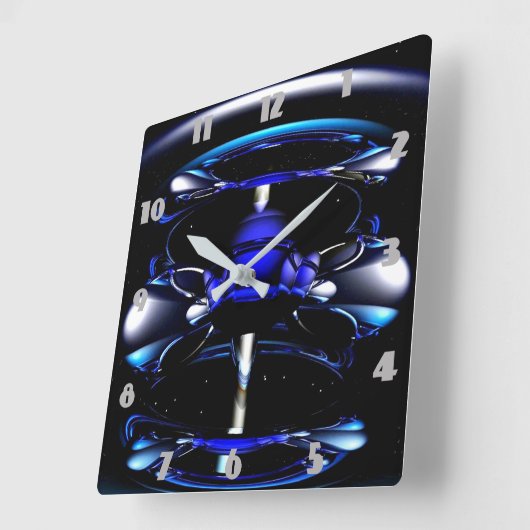 blue neon klok (Hoek)