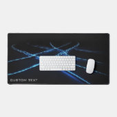 Blue Neon Lights Custom Gaming Extended Desk Mat (Keyboard & Muis)