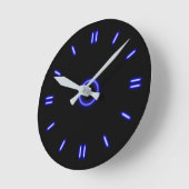 Blue Neon Ronde Klok (Hoek)