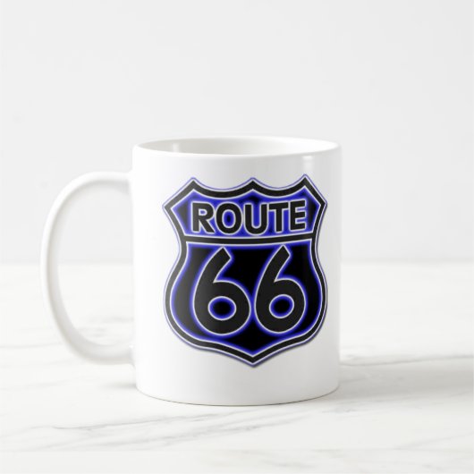 Blue Neon Route 66 Mok (Links)