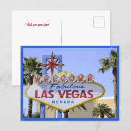 Blue Nevada Welkomstbord Las Vegas briefkaart