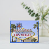 Blue Nevada Welkomstbord Las Vegas briefkaart (Staand voorkant)