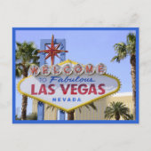 Blue Nevada Welkomstbord Las Vegas briefkaart (Voorkant)