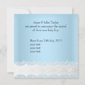 Blue New Baby Boy Anounge Foto Aankondiging (Achterkant)