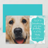 Blue New Furbaby aankondiging (Voorkant / Achterkant)