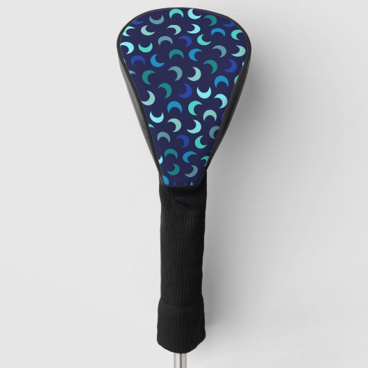 Blue New Moon Pattern Golfheadcover (Voorkant)