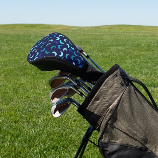 Blue New Moon Pattern Golfheadcover (Insitu)
