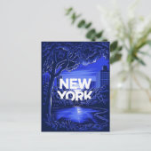 Blue New York Briefkaart (Staand voorkant)