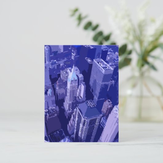 Blue New York Briefkaart (Staand voorkant)