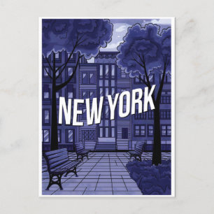 blue new york Briefkaart