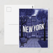 blue new york Briefkaart (Voorkant / Achterkant)
