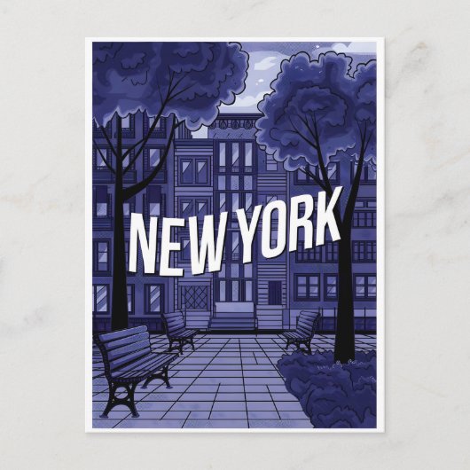 blue new york Briefkaart (Voorkant)