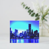 Blue New York City Briefkaart (Staand voorkant)