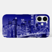 Blue New York City Case-Mate iPhone Case (Achterkant (horizontaal))