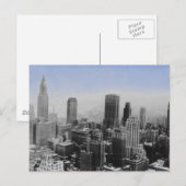 Blue New York City nacht Briefkaart (Voorkant / Achterkant)