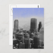 Blue New York City nacht Briefkaart (Voorkant / Achterkant)