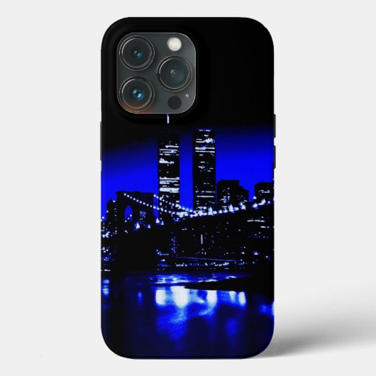 Blue New York City nacht Case-Mate iPhone Case (Achterkant)
