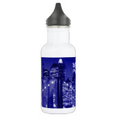 Blue New York City nacht Waterfles (Links)