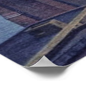 Blue New York City Night Artwork Poster (Hoek)