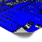 Blue New York City Night Kunstwerk Poster (Hoek)