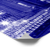 Blue New York City Night Poster (Hoek)