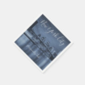 Blue New York City Servet (Hoek)